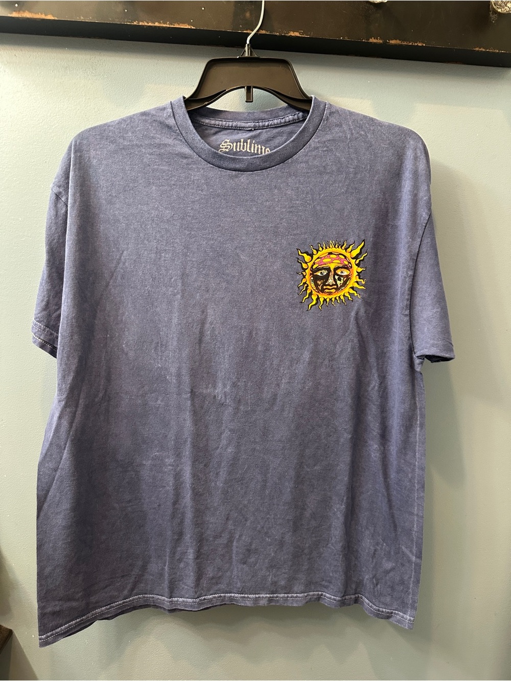 Sublime T-Shirt Sun Logo Sz XL Graphic Band Tee New Unisex front and back